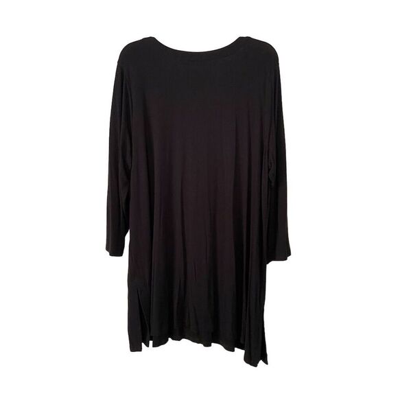 J.Jill Wearever Tunic Top Long Sleeve Casual Black Size XL Tall - Picture 2 of 10